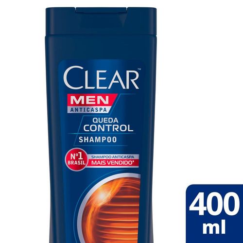 Shampoo Anticaspa Clear Men Queda Control 400 Ml