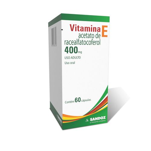 Vitamina E 400mg Com 60 Cápsulas