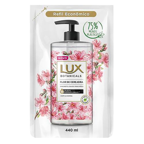 Sabonete Lux Para Maos Flor De Cerejeira Refil 440ml