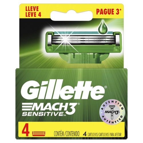 Carga Gillette  Mach3 Sensitive Preço Especial