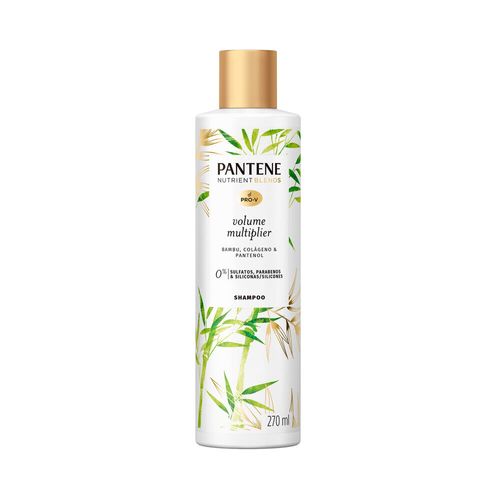 Shampoo Pantene Nutrient Blends Multiplicador De Volume Com Bambu, Colágeno E Pantenol 270 Ml