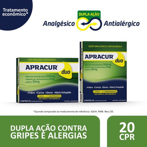 Apracur Duo antigripal 20 comprimidos