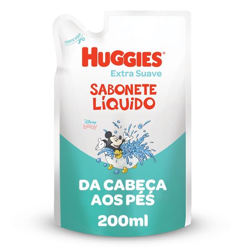 Sabonete Líquido Huggies Da Cabeça Aos Pés Extra Suave Refil 200ml