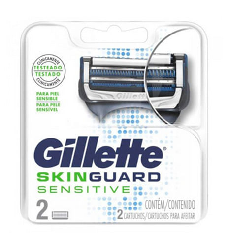 Carga Para Aparelho De Barbear Gillette Skinguard Sensitive Com  2 Unidades
