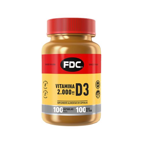 Vitamina D3 2000ui Com 100 Cápsulas Fdc