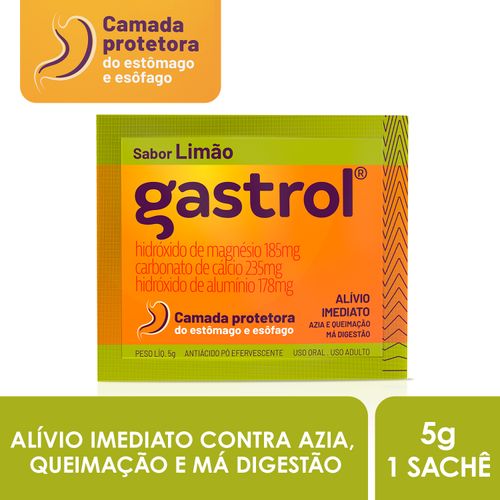 Gastrol Antiácido Efervescente Sabor Limão Sachet 5g