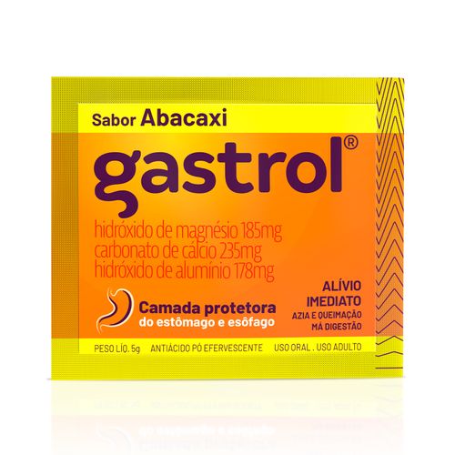 Gastrol Antiácido Efervescente Sabor Abacaxi Sachet 5g