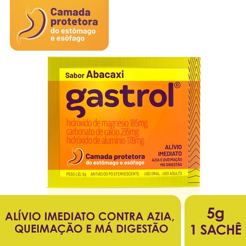 Gastrol Antiácido Efervescente Sabor Abacaxi Sachet 5g
