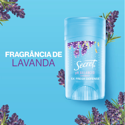 Desodorante Em Gel Antitranspirante Secret Aroma De Lavanda Com Ph Balanceado 45g