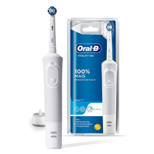 Escova Dental Elétrica Oral-B Vitality 100 Precision Clean 220v Com 1 Unidade