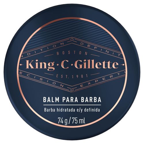 King C. Gillette Bálsamo para Barba, 75ml, Produtos para barba, Barba hidratada
