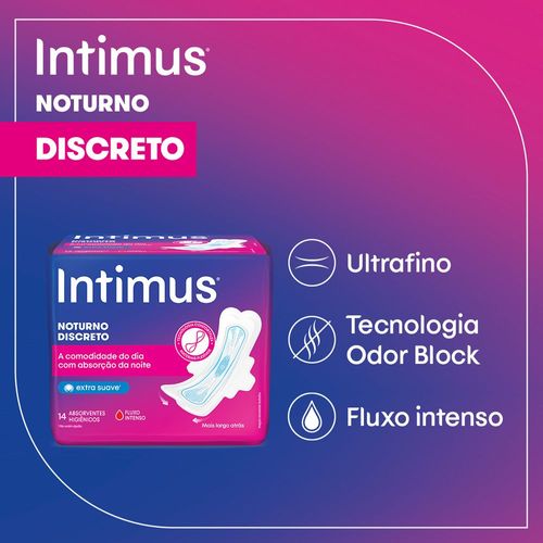 Absorvente Intimus® Noturno Discreto C/Abas - 28 UN