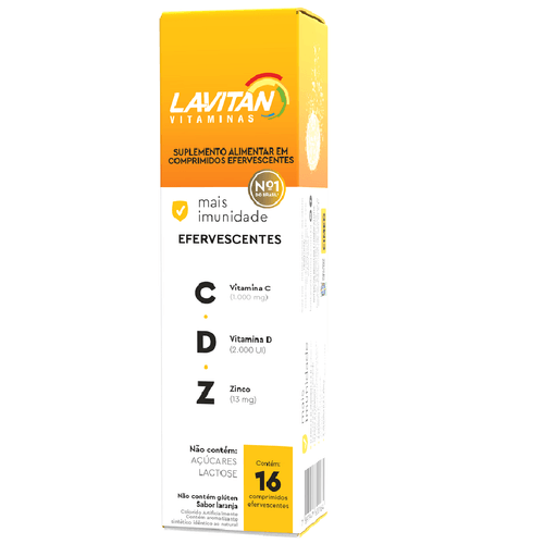 Lavitan Imunidade Com 16 Comprimidos Efervescentes