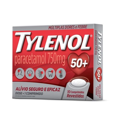 Analgésico Tylenol Cartucho 750mg 10 Comprimidos