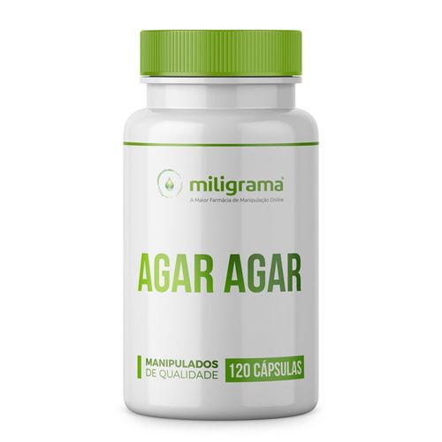 Agar Agar 500mg 120 Cápsulas Vegetais