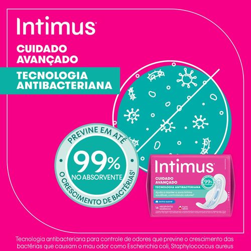 Absorvente Intimus® Tecnologia Antibacteriana C/Abas - 28un