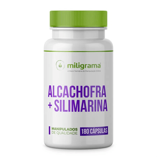 Alcachofra 300mg com Silimarina 50mg 180 Cápsulas