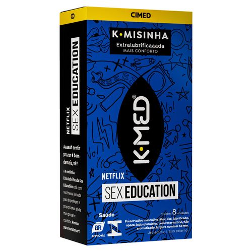 Preservativo K-Med K-Misinha Netflix Sex Education Extra Lubrificado Com 8 Unidades