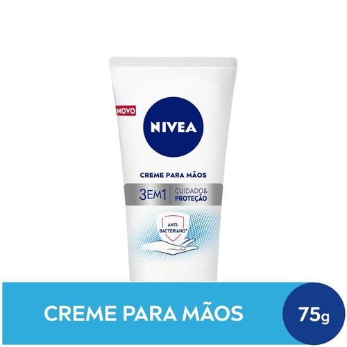 NIVEA Creme para Mãos Ação Antibacteriana 3 em 1 75g