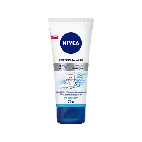 NIVEA Creme para Mãos Ação Antibacteriana 3 em 1 75g