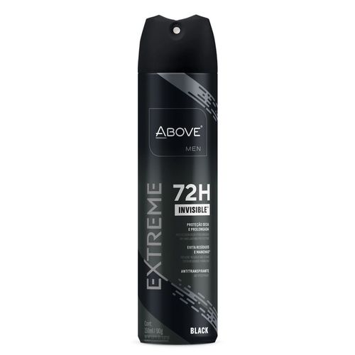 Desodorante Aerosol Above Men Black Extreme 72h 150ml