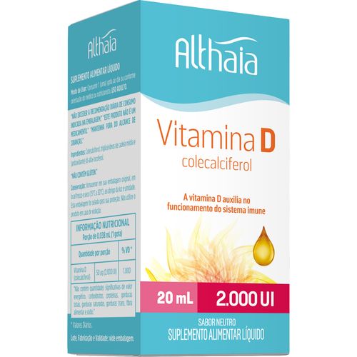 Vitamina D3 2.000ui Gotas 20ml Althaia