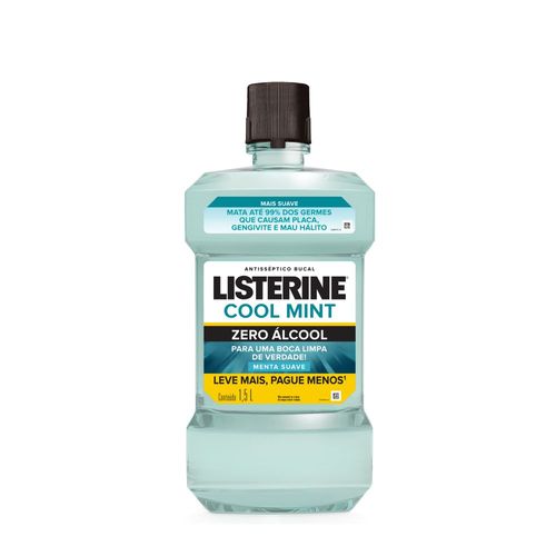 Listerine Cool Mint Enxaguante Bucal Sem Álcool, 1,5L