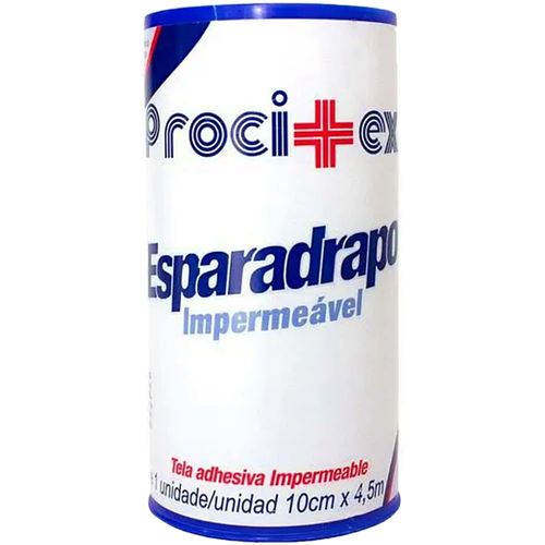 Esparadrapo Impermeável Procitex Branco 10cmX4.5m - unidade