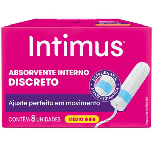 Absorvente Interno Intimus® Discreto Médio - 8 un