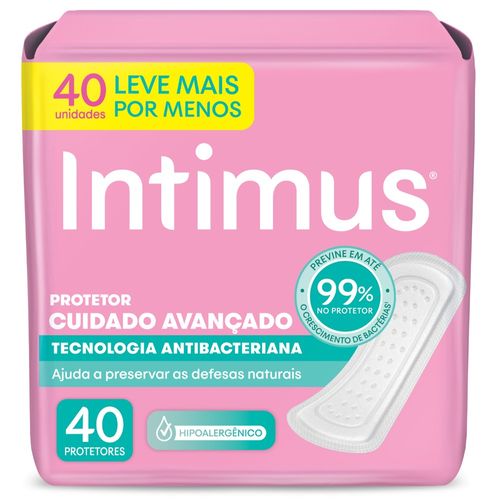 Protetor Díário Intimus® Tecnologia Antibacteriana - 40 un