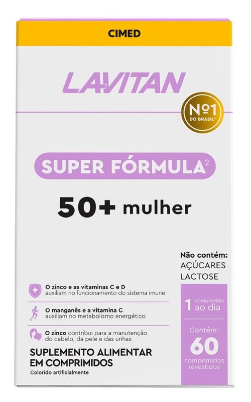 Multivitamínico Lavitan 50+ Mulher Com 60 Comprimidos