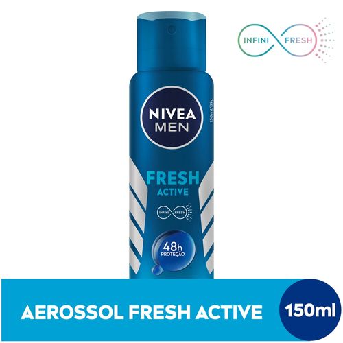 Desodorante Nivea Men Antitranspirante Aerossol Fresh Active Com 150ml
