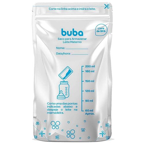 Saco para Leite Materno Buba 200ml - 25 unidades