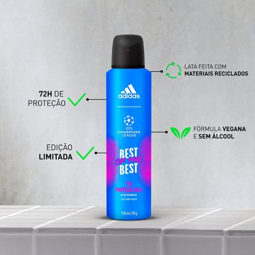 Desodorante Adidas Masculino Aerossol Antitranspirante UEFA 150ml