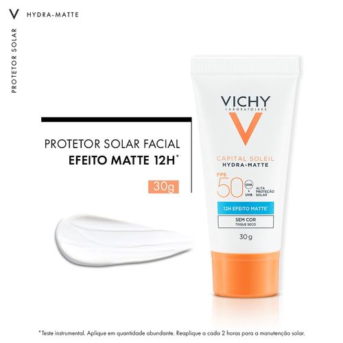 Vichy Protetor Solar Capital Solei Hydra Matte FPS50 30g