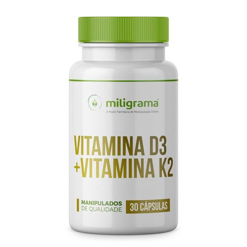 Vitamina D3 + Vitamina K2 (MK-7) 30 Cápsulas