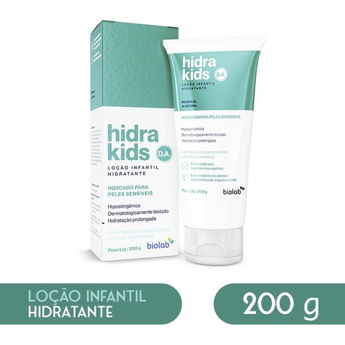 Loção Hidratante Infantil Hidra Kids D.A. Pele Sensível 200g
