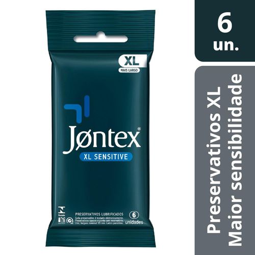 Preservativo Jontex Sensitive Xl Com 6 Unidades