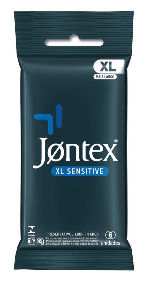 Preservativo Jontex Sensitive Xl Com 6 Unidades