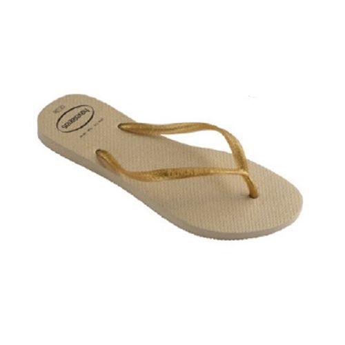 Sandália Havaianas Slim Gloss Cor Areia Feminina Tamanho 37/38