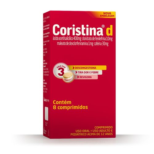 Coristina D Com 8 Comprimidos
