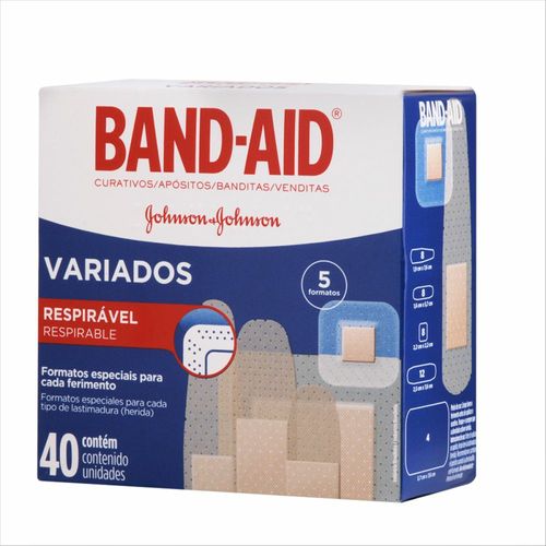Curativos Band Aid Variados 40 Unidades