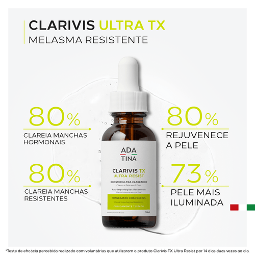 Sérum Clarivis Tx Ultra Resist Booster Clareador De Manchas E Melasma Resistente E Hormonal