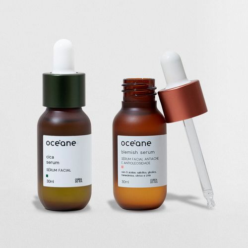 Kit Sérum Antiacne e Antioleosidade + Sérum Facial de Cica (2 Produtos) Não