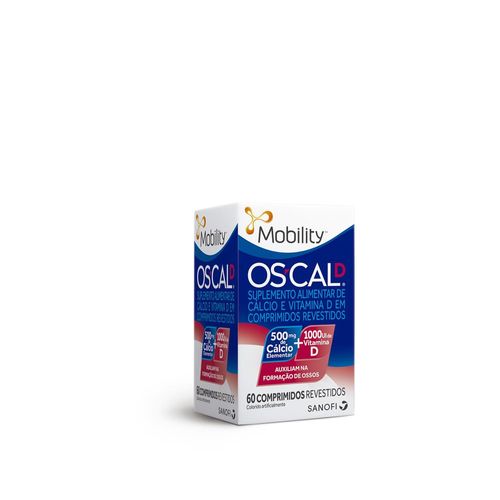 Cálcio 500mg + Vitamina D 1000ui Mobility Oscal D 60 Comprimidos