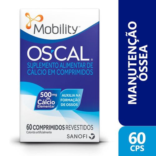 Cálcio Mobility Os-Cal 500mg 60 Comprimidos