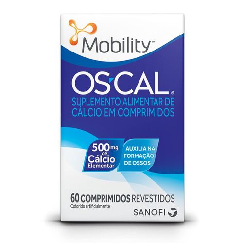 Cálcio Mobility Os-Cal 500mg 60 Comprimidos