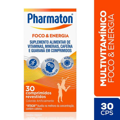 Polivitamínico Pharmaton Foco E Energia Com 30 Comprimidos