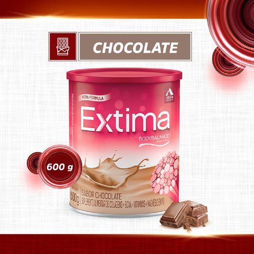 Extima Colágeno Suplemento Alimentar Sabor Chocolate Lata 600g Apsen