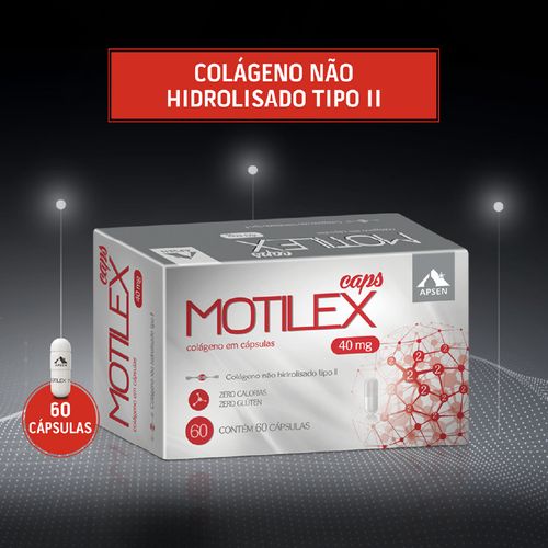 Motilex Caps Colágeno Tipo Ii Não Hidrolisado Com 60 Cápsulas Apsen